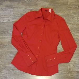 HUGO BOSS Red Button Down Blouse